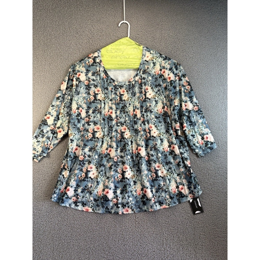 Womens Plus Size Floral Flowy Boho Loose Peasant Top Size 4x- Unbranded-